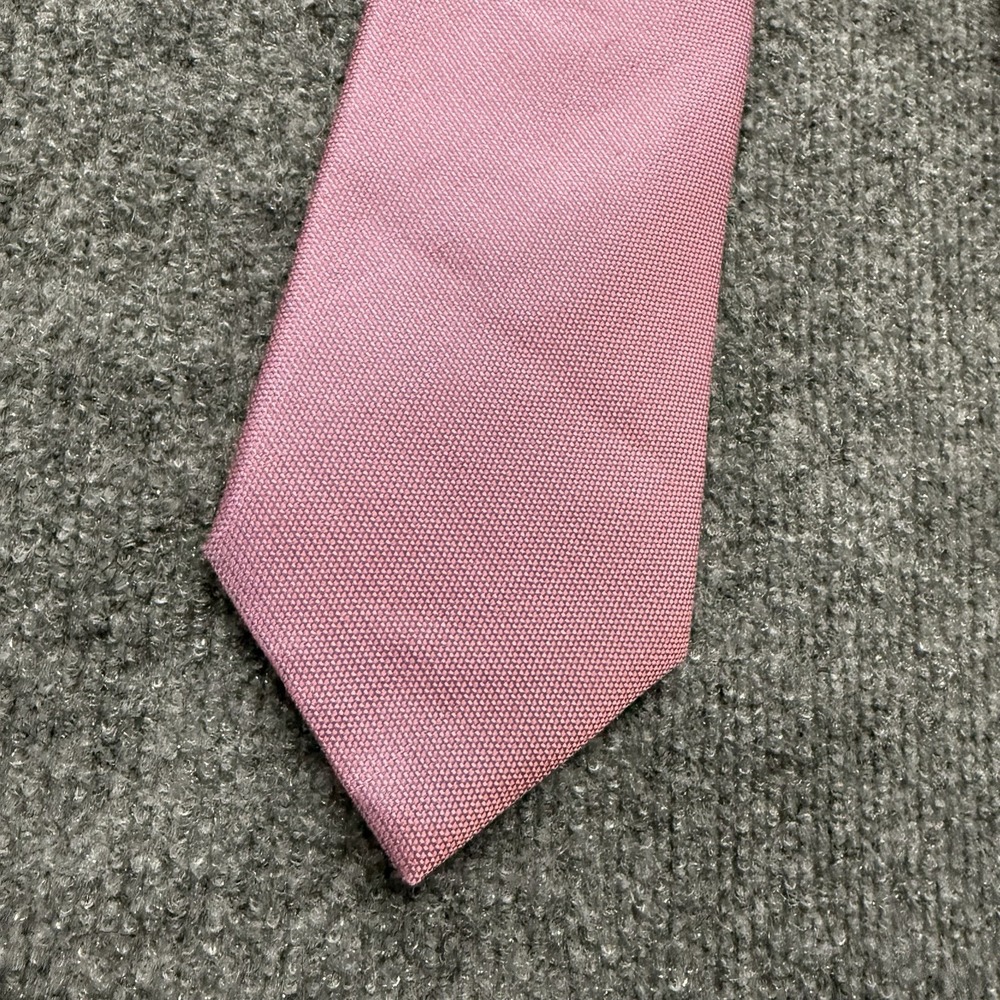 Vintage Turnbull & Asser London Silk Linen Tie Pink Textured Summer Wedding - Picture 5 of 7